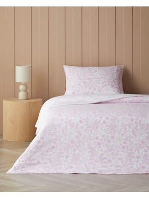 English Home Vionne Kolay Ütülenir Tek Kişilik Çarşaflı Nevresim Takımı 160X220 cm Fuşya
