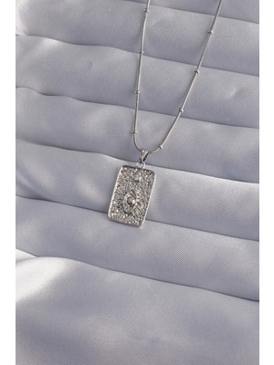 Pileli Store 316L Çelik Zincir Gümüş Renk Lazer Işlemeli Göz Figür Tarot Kolye TJ-BKO9018
