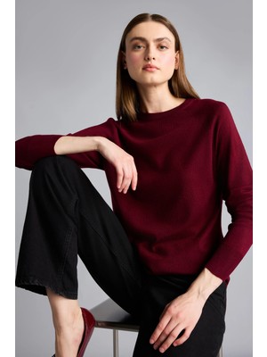 DeFacto Ultra Yumuşak Relax Fit Bisiklet Yaka Basic Kazak I6913AZ26WN
