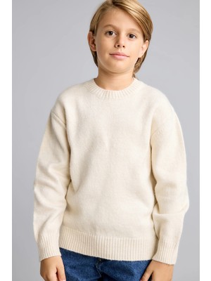 DeFacto Oversize Bisiklet Yaka Triko Basic Kazak Erkek Çocuk I3438A826CW