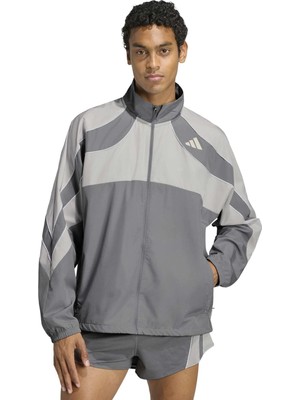 AKG9747 Adidas Adızero A Jkt M Erkek Yağmurluk-Rüzgarlık Gri