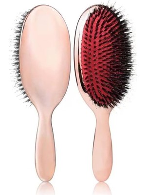 Mythriva Joyzzz Saç Uzatma Fırçası, Oval Masaj Saç Derisi Detangler Fırçası, Yumuşak Naylon Pimli Büyük Saç Fırçası, Dolaşık Açma Için Naylon Kıl Saç Fırçası, Defrizz, Yağ Dağıtma, Derisini Uyarır (Gül Altın)
