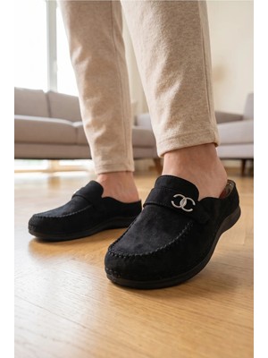 Slipcat Kadın, Süet Görünümlü, Metal Tokalı, Günlük, Casual, Konfor Terlik