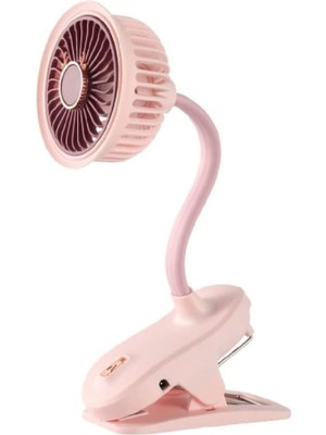 Pileli Store Taşınabilir Mini Klips Bebek Arabası Fanı Soğutma Hava Sirkülatöründe 360 Derece Dönebilen Klips
