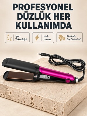 Genel Tedarik Iyonik Saç Düzleştirici – 220°C Isıya Kadar Çıkan, LED Göstergeli ve Eşit Isı Dağılımlı Plaka