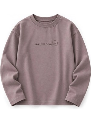 Cigit Sloganlı Uzun Kollu T-Shirt 2-10 Yaş Bakır