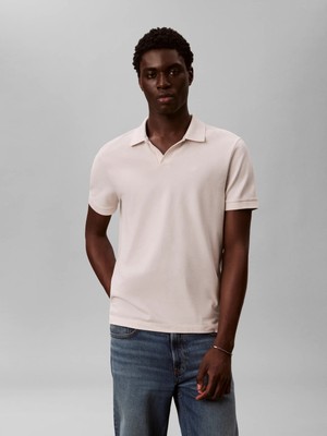 Calvin Klein Erkek Krem Calvin Klein Krem Erkek Polo T-Shirt