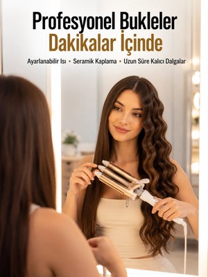 Genel Tedarik Ayarlanabilir Isı Ayarıyla Profesyonel Bukle Maşası – Hızlı ve Nazik Şekillendirme