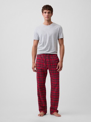 Gap Erkek Kırmızı Relaxed Flannel Pijama Altı