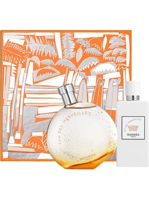Hermes Eau Des Merveilles Edt 100 ml + Body Lotion 80 ml Kadın Parfüm Seti