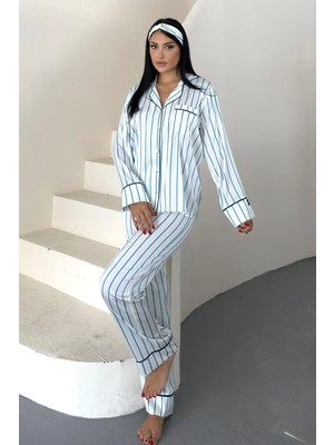 Coccolarsi Tratto Delicato Saten Uzun Pijama Takımı TRDK4906