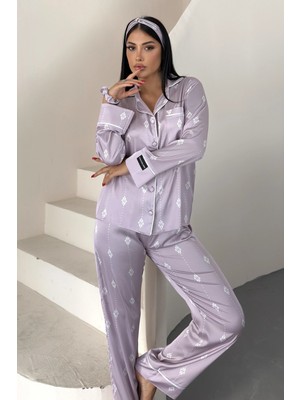 Coccolarsi Tratto Delicato Saten Uzun Pijama Takımı TRDK4902