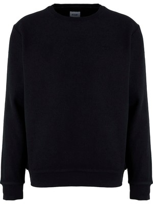 Mustang Siyah Erkek Basic Nakışlı Sweatshirt M6WM-SWT1590
