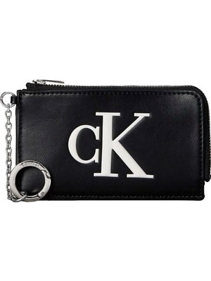 Calvin Klein Siyah Kadın Kartlık Bold Ck L Zıp Cardcase
