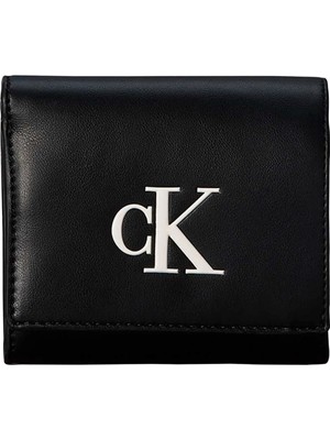 Calvin Klein Siyah Kadın Cüzdan Bold Ck Medıum Bıfold