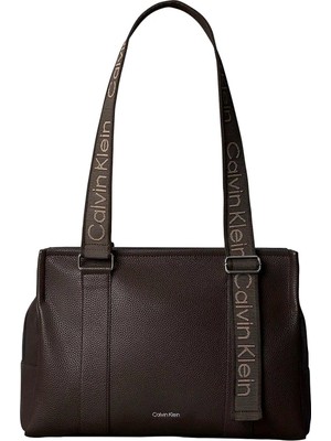 Calvin Klein Kahverengi Kadın Omuz Çantası Webbıng Adj Strap Tote