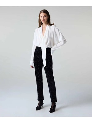 İpekyol Hotfix Baskılı Straight Fit Jean Pantolon IW6260018061001
