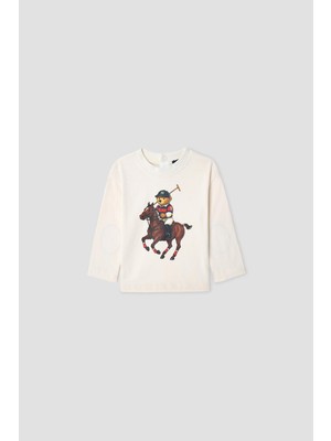 B&G Erkek Bebek Ekru Tshirt