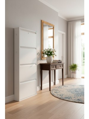 Liccia Metal Ayakkabılık 4'lü Kilitli Model