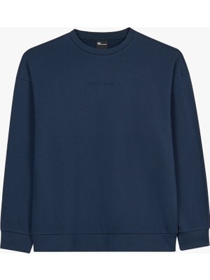 Skechers M Essential Crewneck Sweatshirt Erkek Lacivert Sweatshirt S2610015-0505