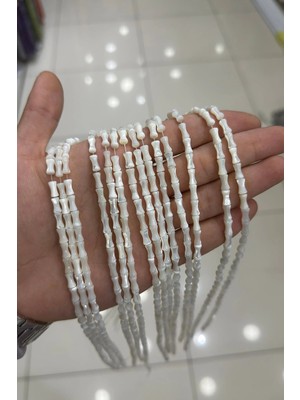 Sedef Taşı 4X7MM Kemik Kesim Doğal Taş Diziler