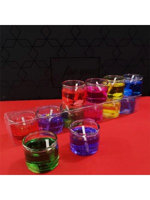 Pileli Store 6 Lı Jel Renkli Mum