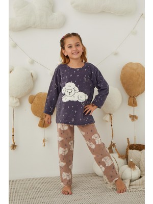 Ay Kids Kız Çocuk Welsoft Polar Pijama Takımı 42006-Y