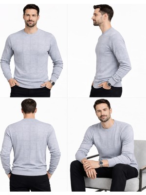 🧶✨ Castello Premium Örgü & Desenli Bisiklet Yaka Triko Kazak