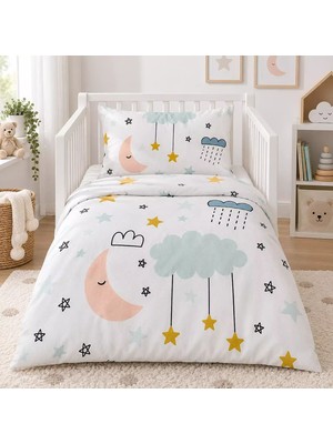 Pamukören Bebek Nevresim ve Yastık Kılıfı Yıldız 100X150