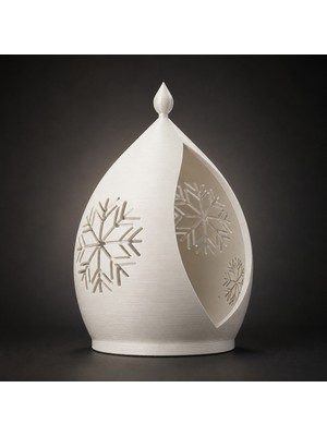 Sepetzone Yılbaşı Feneri Mumluk - Tealight Mumluk Fener - Yeni Yıl Noel Masa Dekoru Işıklı Süs