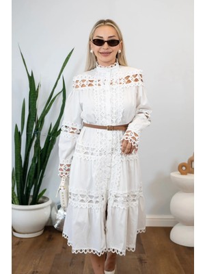 Muna Boutique Dantel Detaylı Ithal Elbise