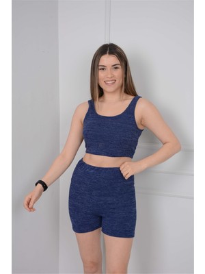 Giyimmasalı Atlet Şort Takım - MAVI-GYM-1129