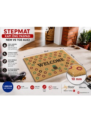 Stepmat Nem ve Toz Alıcı Velür Coco Kapı Önü Paspası