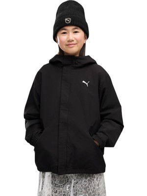 Puma Fleece Lined Jacket Siyah Çocuk Mont