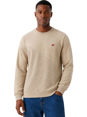 Bad Bear Tune Crewneck Bej Erkek Sweatshirt