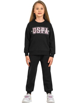 U.S. Polo Assn. U.s. Polo Assn Kids Ikili Takım Siyah Çocuk Eşofman Takımı
