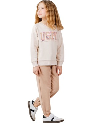U.S. Polo Assn. U.s. Polo Assn Kids Ikili Takım Bej Çocuk Eşofman Takımı