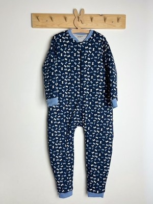 Key Kids Lacivert Fiyonklu Kız Çocuk Pamuklu Bacaklı 8/10/12 Yaş Büyük Beden 2.5 Tog Kışlık Kalın Çocuk Uyku Tulumu