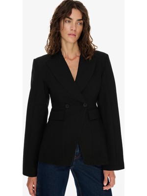 Vatkalı Çok Parçalı Kruvaze Blazer - Premium Edition