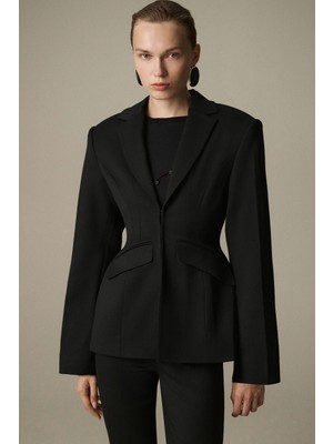 Vatkalı Bele Oturan Blazer Ceket- Premium Edition