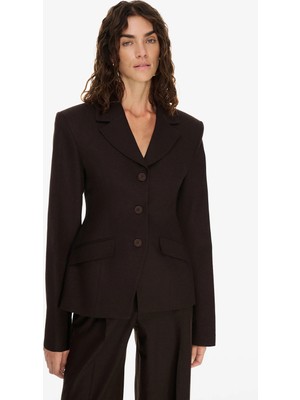 Vatkalı Flap Detaylı Blazer Ceket
