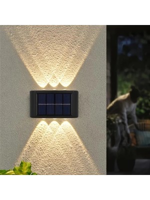 Pileli Store 2'li Solar Duvar Aydınlatması 6 Ledli Gün Işığı