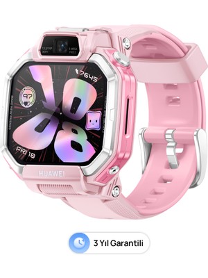 Huawei Watch Kids X1 Akıllı Çocuk Saati - Pembe, 3 yıl Garanti, 360° Dönen Çift Kamera, Hd Görüşme, Hassas Konum Takibi