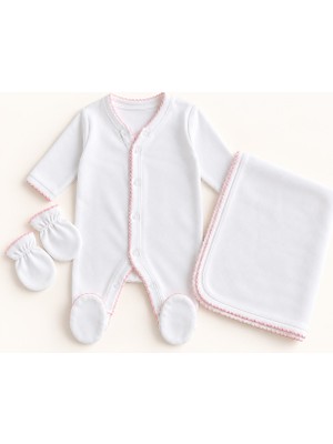 Miello Baby Pamuk-Ipek (Cotton Silk) Bebek Tulum ve Battaniye Seti – Yumuşak Dokulu Yenidoğan Seti