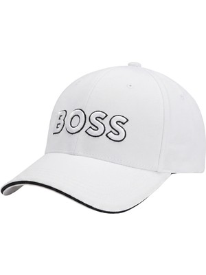 Boss Erkek Logolu Ayarlanabilir Tokalı Beyaz Şapka 50519247-102