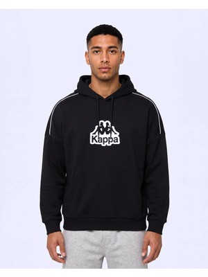 Kappa Logo Irente Tur Erkek Siyah Regular Hoodie