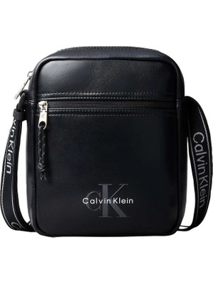 Calvin Klein Erkek Siyah Calvin Klein Bold Logo Webbıng Re, Ub1 Siyah Erkek Çapraz Çanta