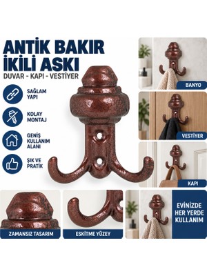 Elaletionline Banyo,dolap,vestiyer Askılık Bronz
