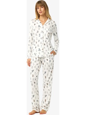 Blackspade Kadın Pijama Takımı 52264 - Desenli