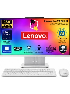 Lenovo Ideacentre 24ILL11 Intel Core U7-256V 16GB 2tb 23.8'' Fhd Windows 11 Pro Beyaz Aı-Powered Aıo Bilgisayar F0JY001ATR Snertech